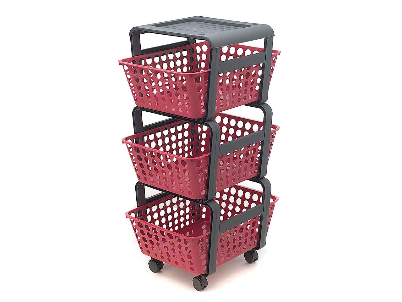 L.MODULA CARRELLO 415x290x195H ROSSO CMOD