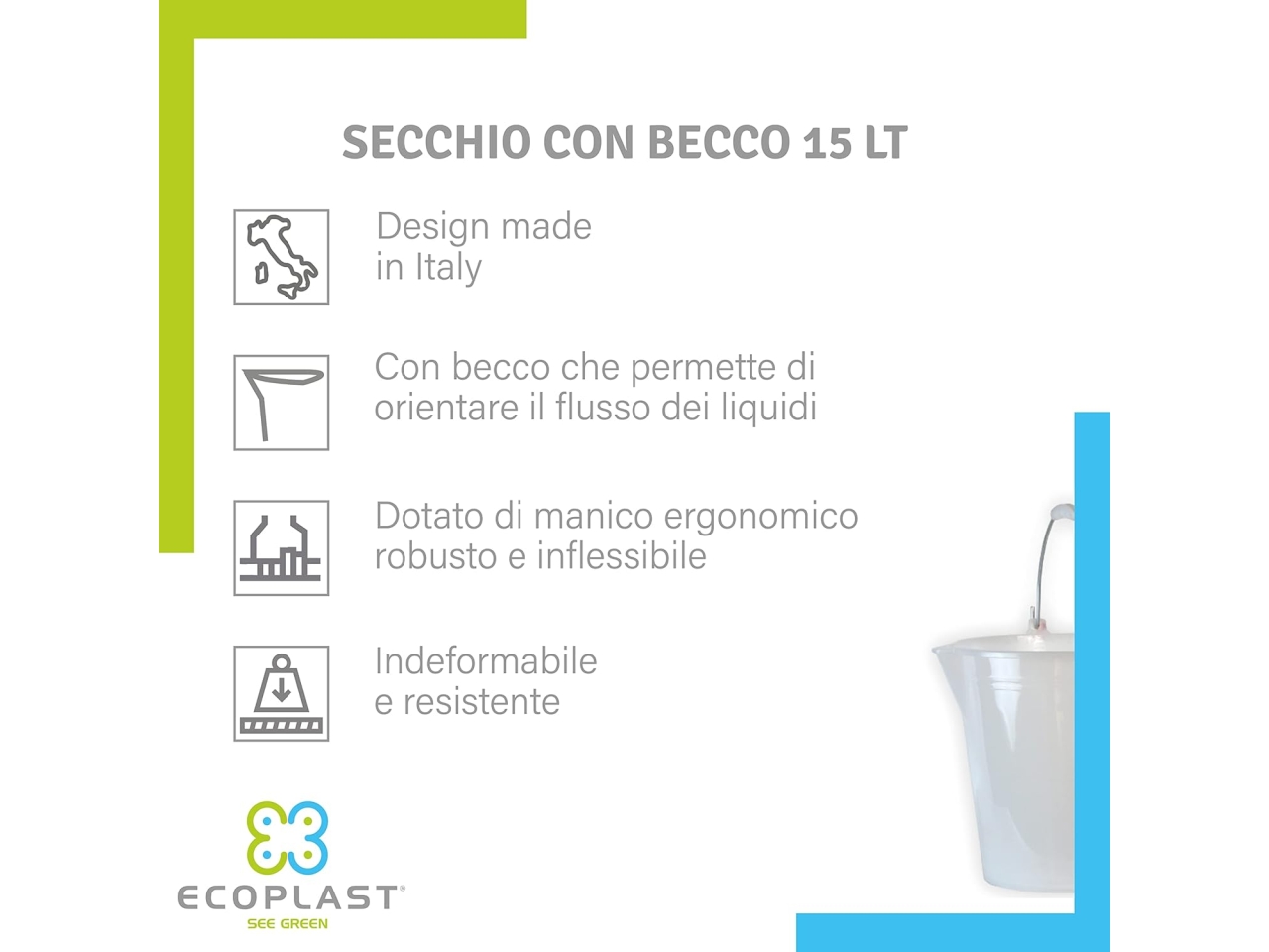 SECCHIO CON BECCO NEUTRO 15LT S15 SECCHIO CON BECCO NEUTRO 15LT S15