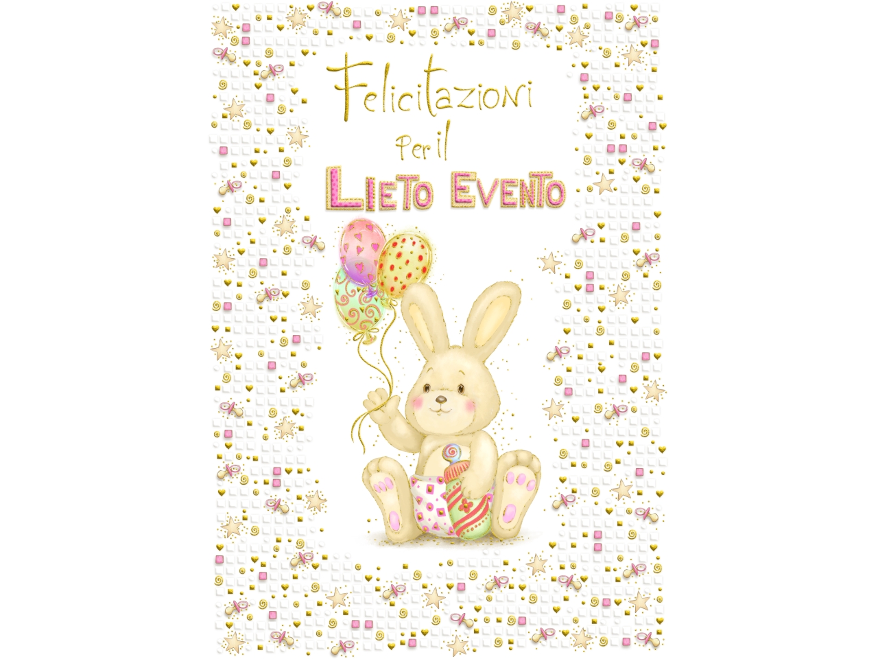 BIGLIETTO CONIGLIE.ROSA 6PZ FE20109LE/D BIGLIETTO CONIGLIE.ROSA 6PZ FE20109LE/D