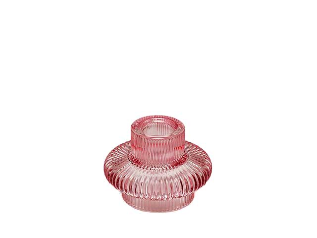 P.CANDELA DISCO RIGHE H6xD8 ROSA 104598,50