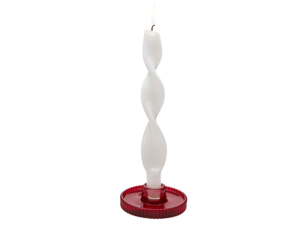P.CANDELA RIGHE D10CM ROSSO 108255,400