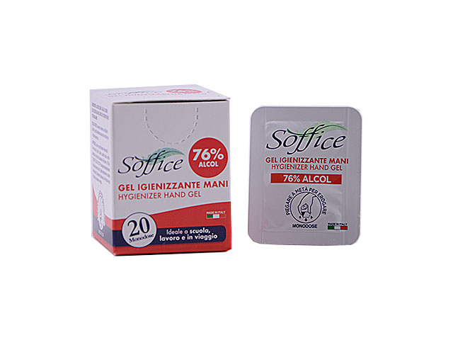 GEL IGIENIZZANTE MONODOSE 20pz ALCOOL 76% 4213