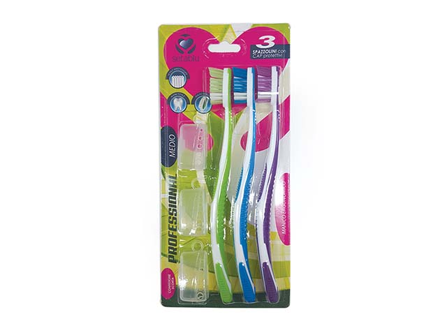 SPAZZOLINI PROFESSIONAL MEDIO 3pz 57429