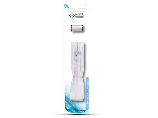 CERNIERA 18cm BIANCA C/NYLON 57949