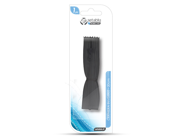 CERNIERA 20cm INVISIBILE NERA 57956