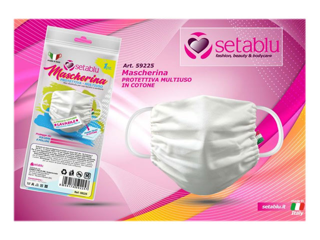 MASCHERINA PROTETTIVA DOPPIO STRATO COTONE  $
