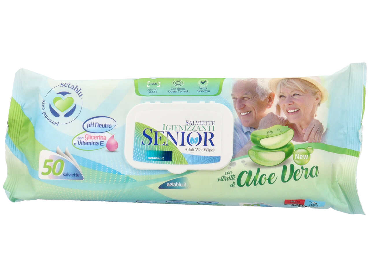 SALVIETTINE SENIOR 50pz ALOE VERA 40155 SALVIETTINE SENIOR 50pz ALOE VERA 40155