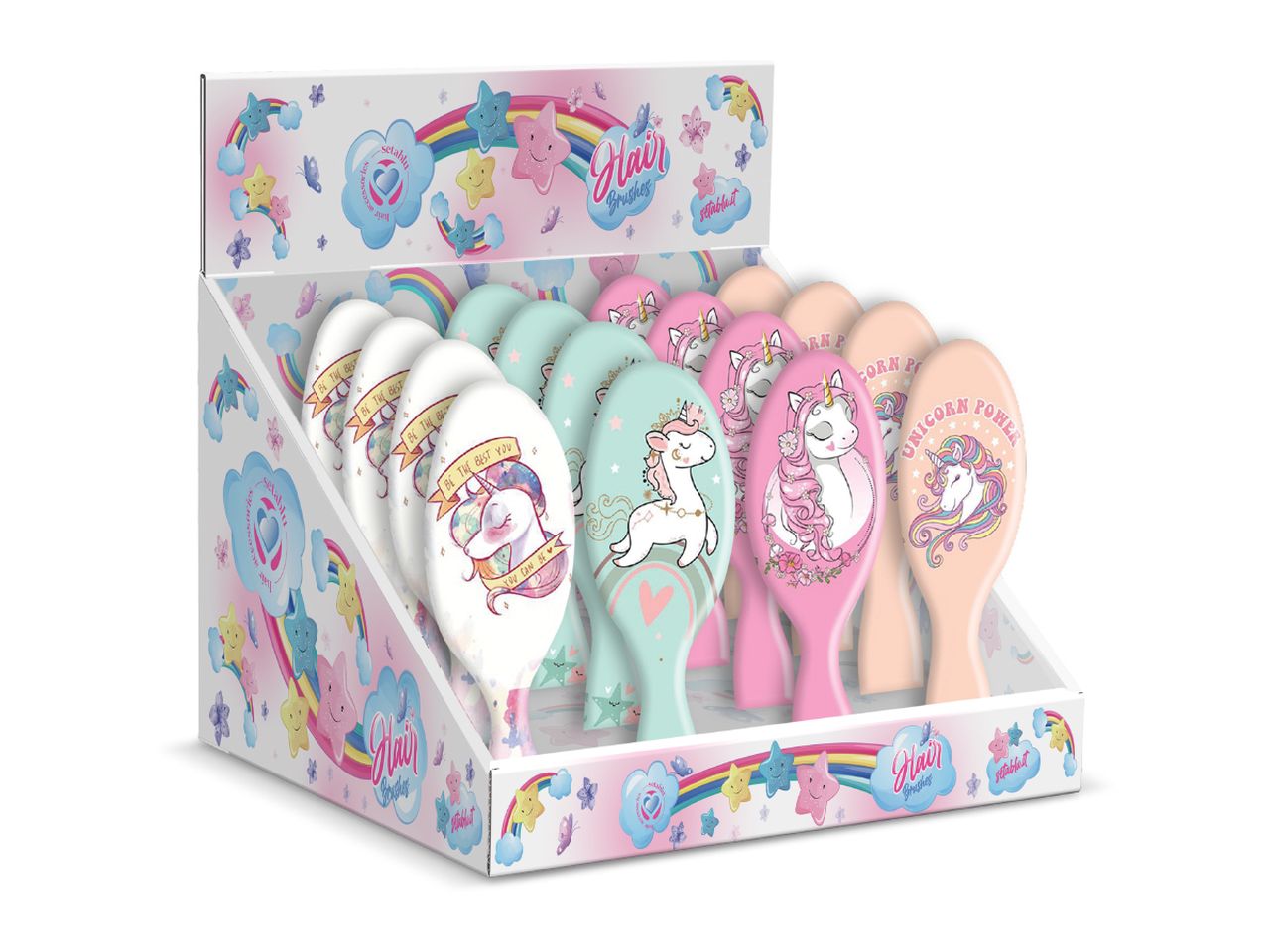 SPAZZOLA CAPELLI UNICORNO OVALE 40591