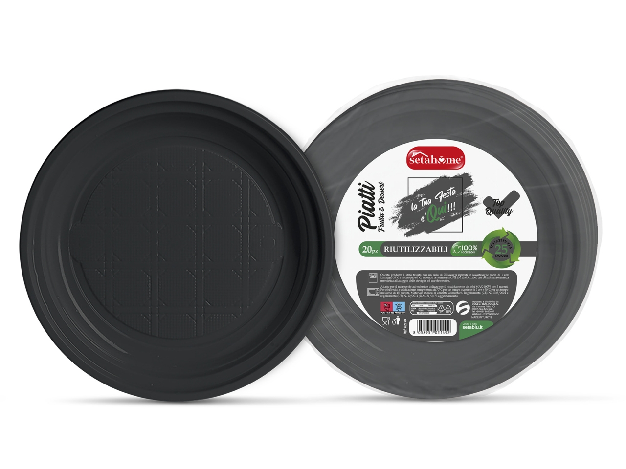 PIATTI DA DOLCE/FRUTTA NERI 25PZ $ 02149 PIATTI DA DOLCE/FRUTTA NERI 25PZ $ 02149