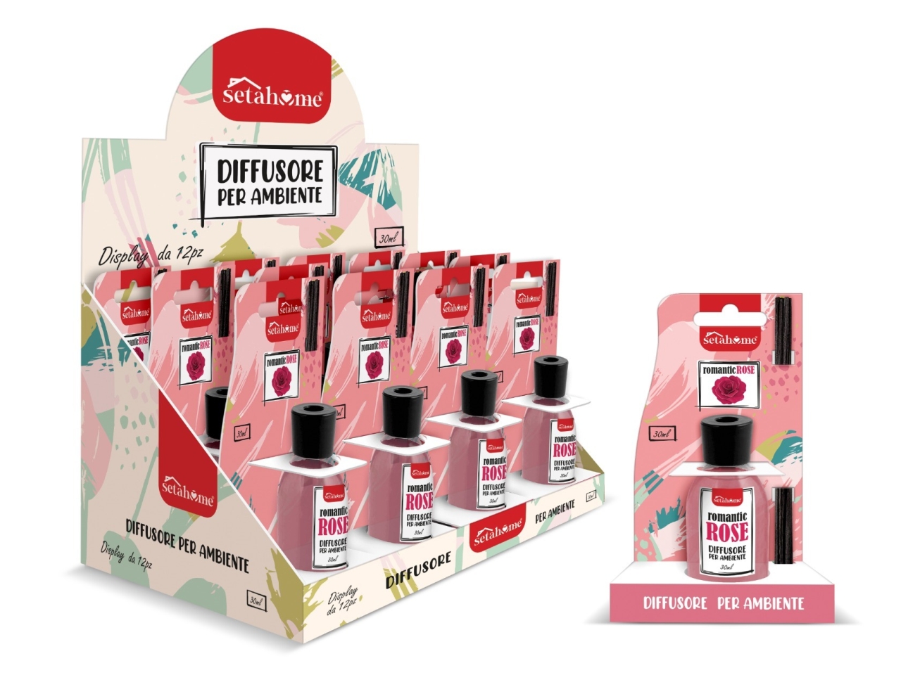 DIFFUSORE PER AMBIENTE 30ML ROSE 40854