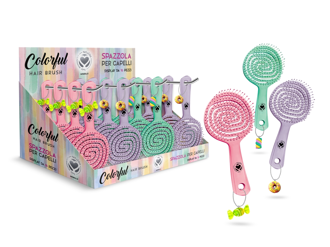 SPAZZOLA OVALE COLORFUL 40971