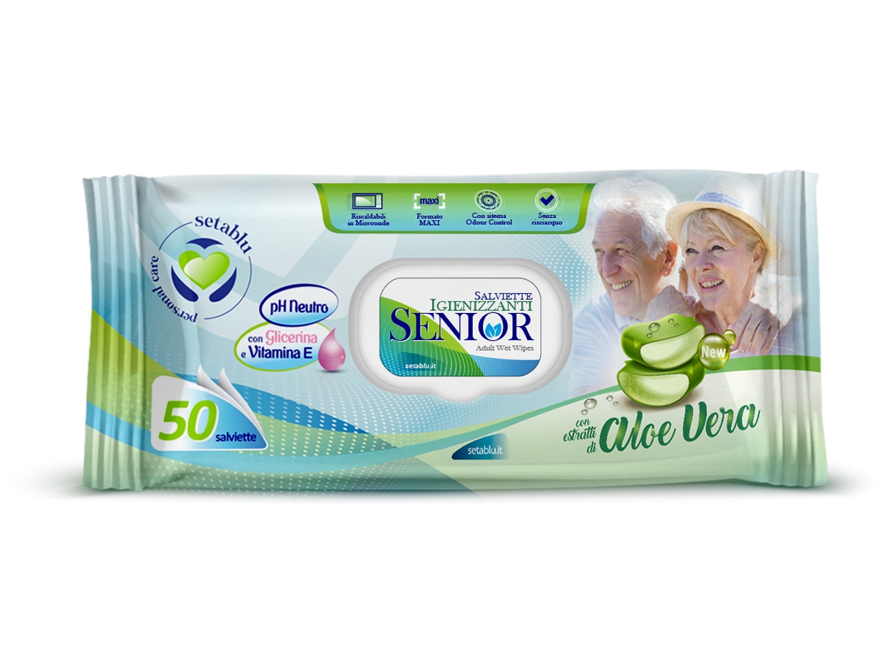 SALVIETTE SENIOR ALOE VERA 50PZ 02773 SALVIETTE SENIOR ALOE VERA 50PZ 02773