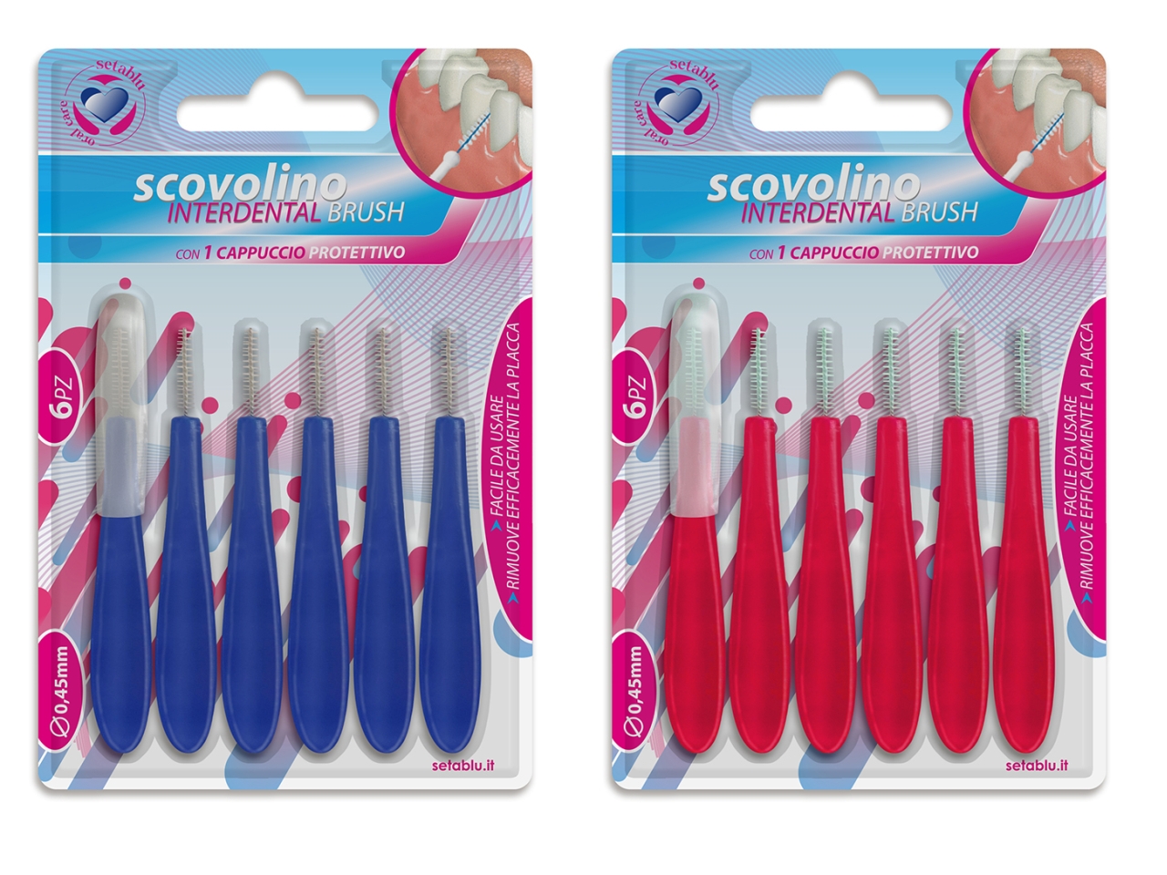 SCOVOLINO INTERDENTALE 0,45MM 6PZ 02829
