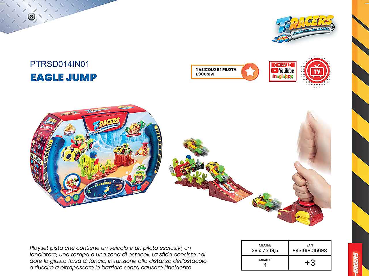 T-RACERS PLAYSET 1×4 EAGLE PTRSD014IN01