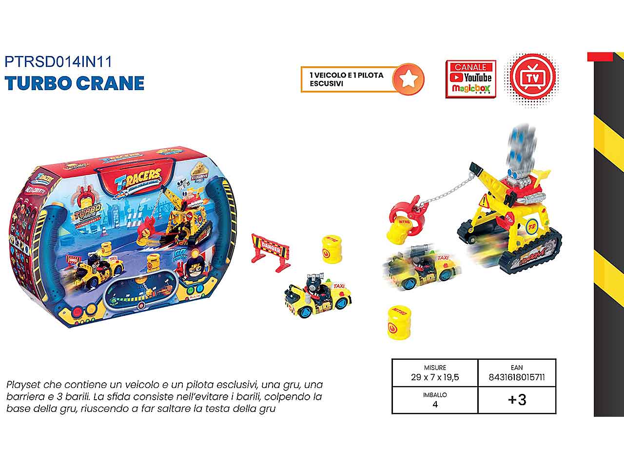 T-RACERS PLAYSET 1×4 TURBO PTRSD014IN11 $
