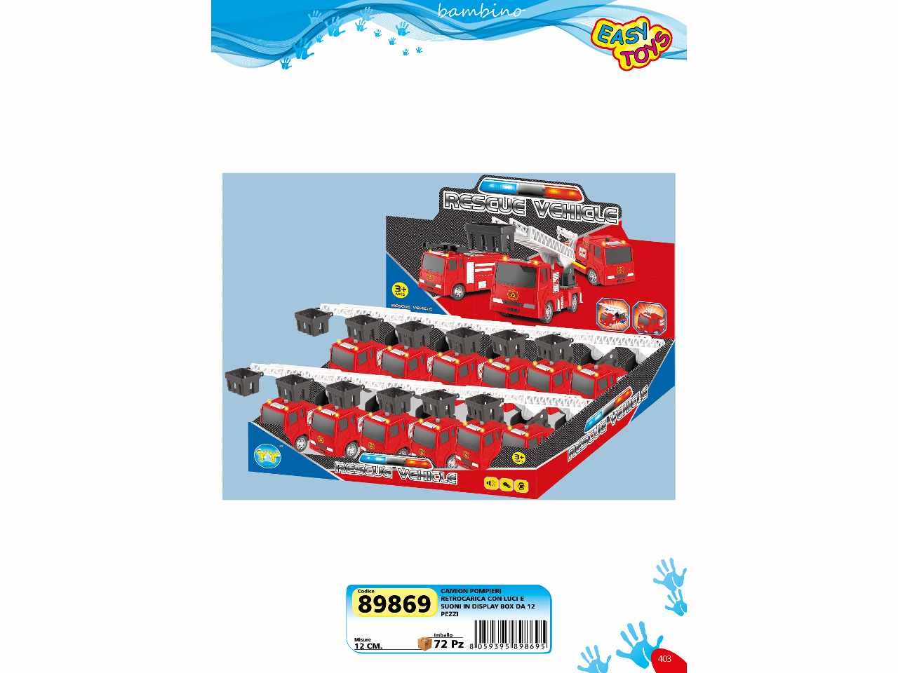 CAMION POMPIERI A RETROCARICA CON 89869 CAMION POMPIERI A RETROCARICA CON 89869