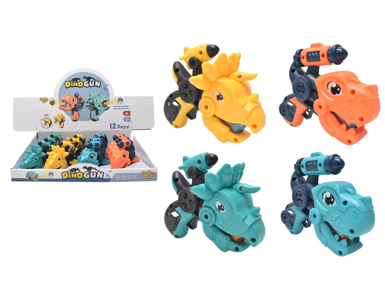 DINO GUN PROIETTA CON MUSICA ASSO 89788 DINO GUN PROIETTA CON MUSICA ASSO 89788