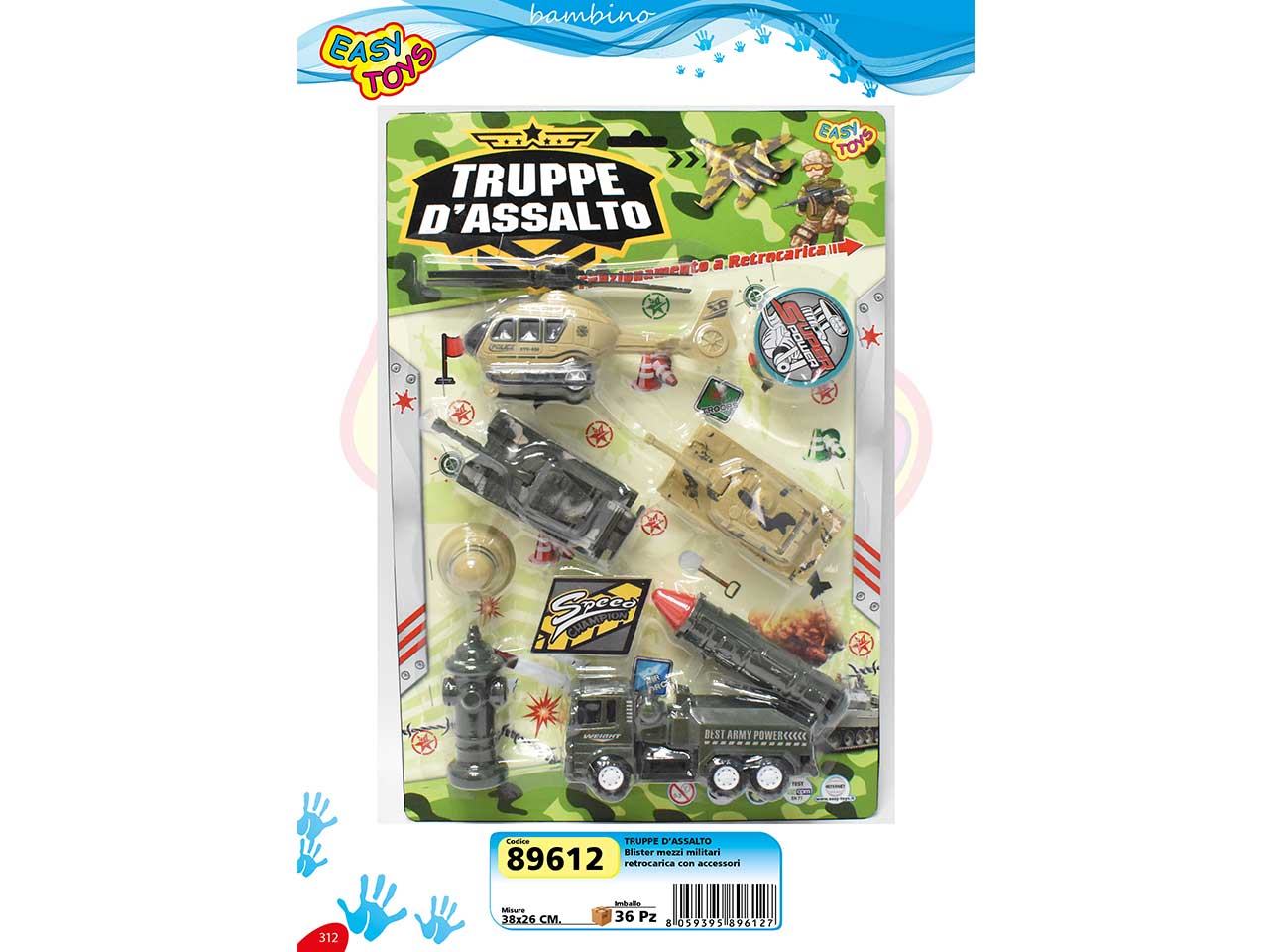 SET MEZZI MILITARI RETROCARICA89612 SET MEZZI MILITARI RETROCARICA89612