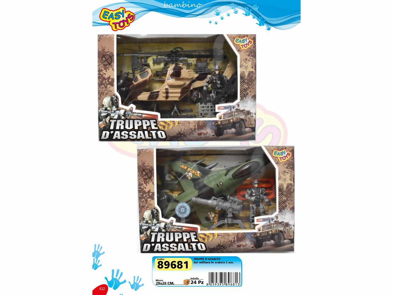 SET MILITARE IN 2 ASSORTIMENTI 89681