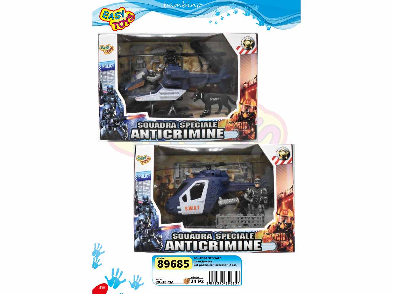 SET POLIZIA IN 2 ASSORTIMENTI 89685