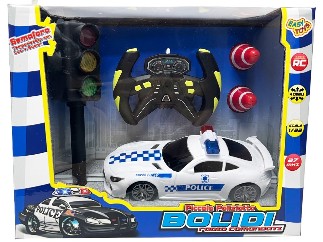 AUTO POLIZIA R/C 1:22 C/SEMAFORO 18157