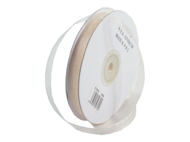 NASTRO ORGANZA 10mm. 50MT.AVORIO E1002 NASTRO ORGANZA 10mm. 50MT.AVORIO E1002