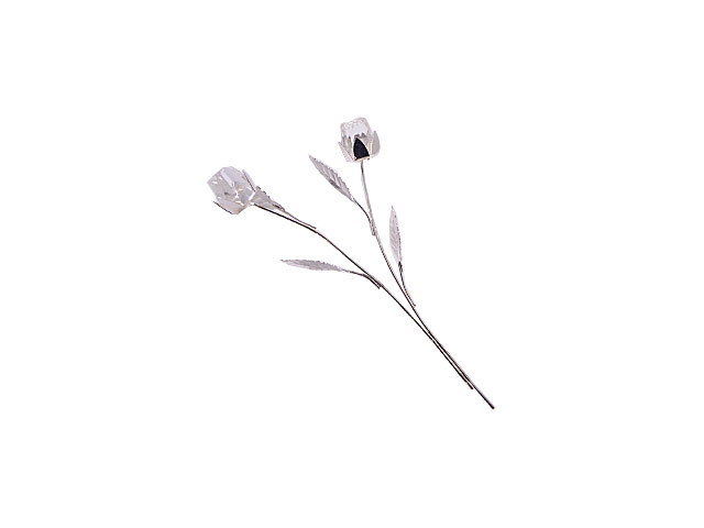 SILVER PERLA FIORE DOPPIO TRASP.15cm