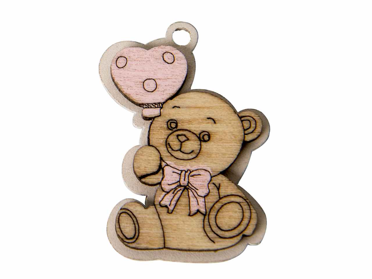 LEGNO ORSO ROSA 4cm pz.12 CA131 LEGNO ORSO ROSA 4cm pz.12 CA131