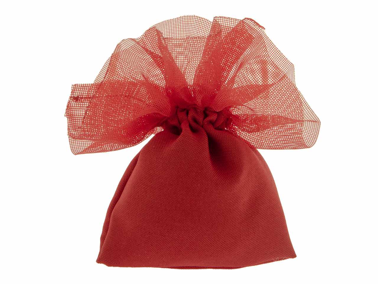 SACCHETTO CIUFFO COLORE ROSSO 10X C2575