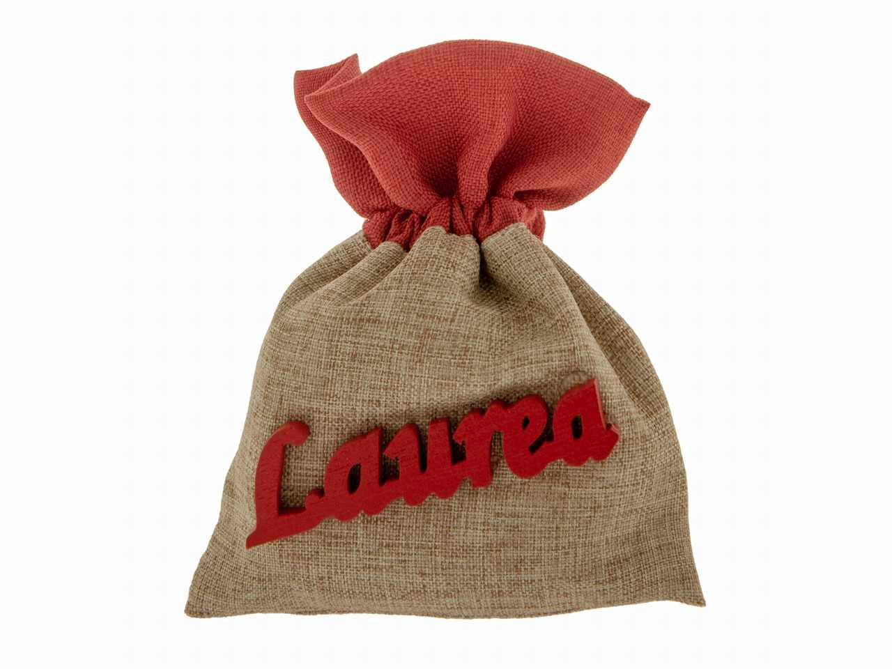 SACCHETTO LAUREA WOOD 10X12CM C2593
