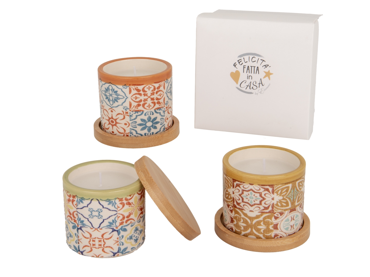 CORINTO CANDELA 8,5XH6,5CM 3 ASS 02A288