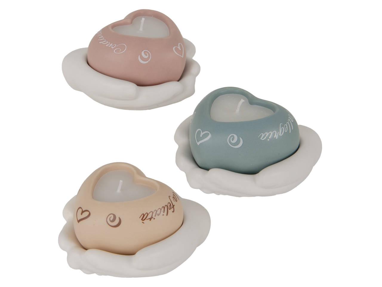 HANDS CANDELA 9XH.6CM 3 ASS 02A324