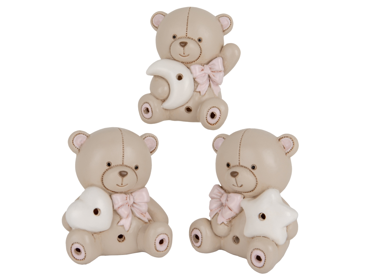 TEO ORSO LED ROSA H.8CM 3 ASS 04A428