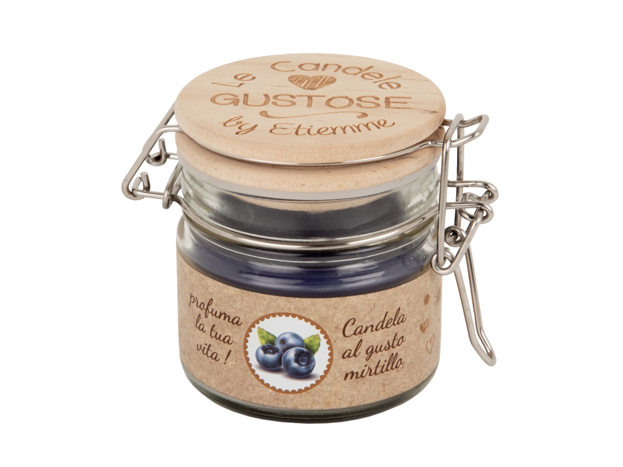 GUSTOSA CANDELA H.7,5CM MIRTILLO 07A190