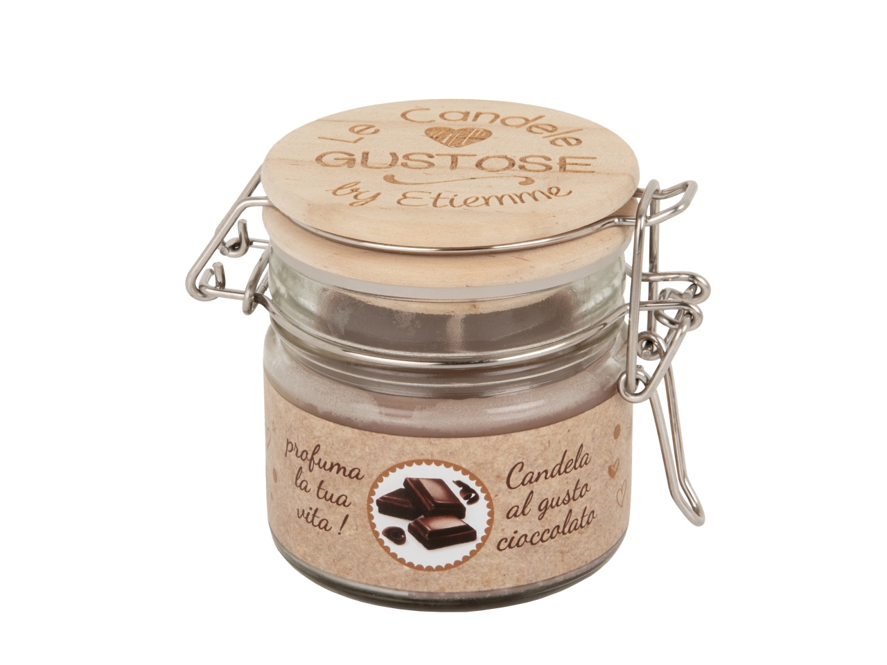 GUSTOSA CANDELA H.7,5CM CIOCCOLATO 07A195