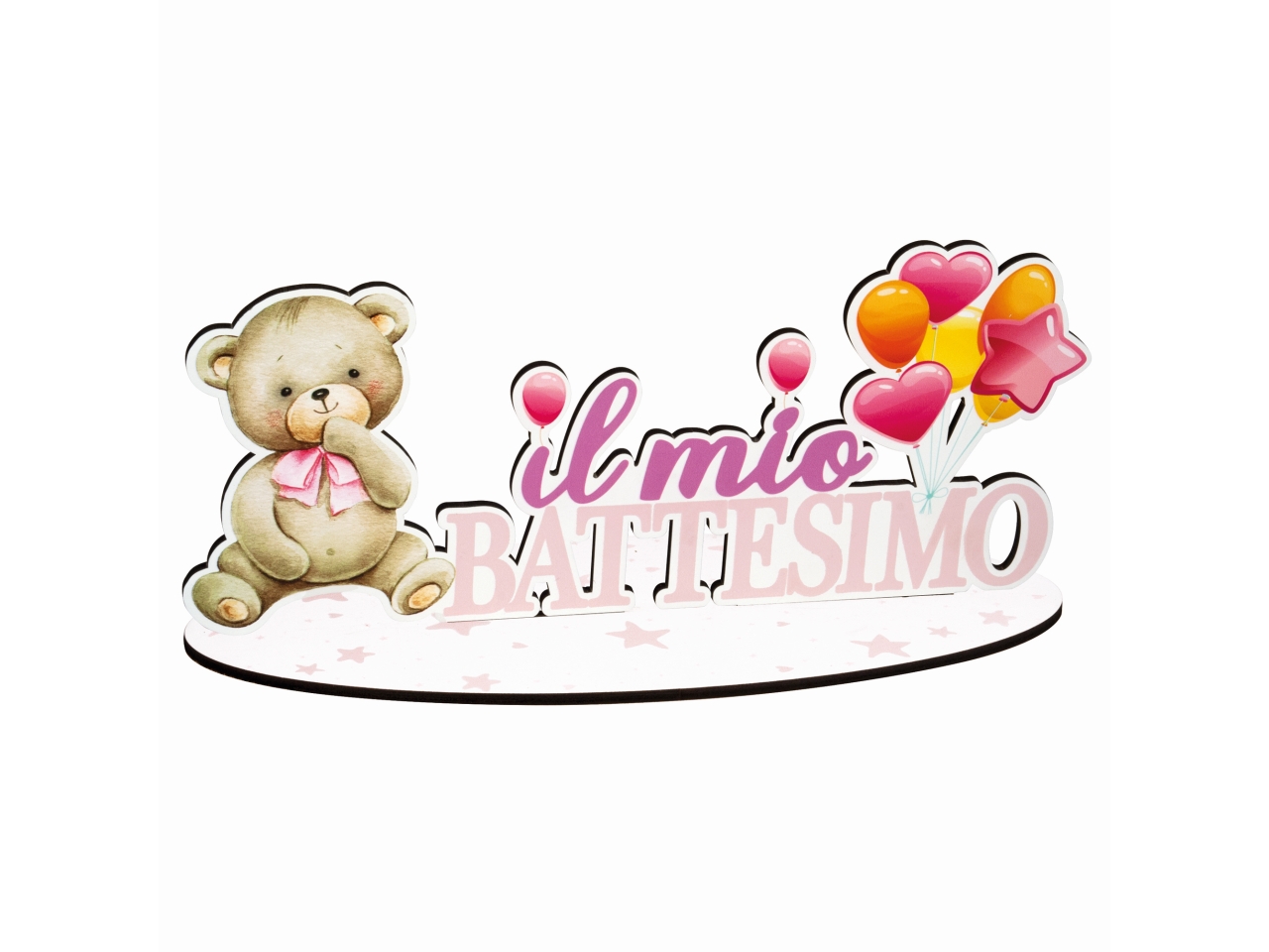 PARTY BATTESIMO ROSA 35XH.16CM AL066 PARTY BATTESIMO ROSA 35XH.16CM AL066