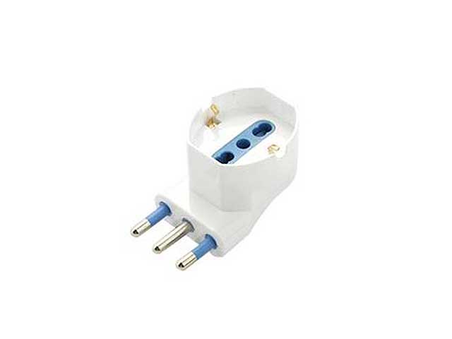 ADATTATORE SALVASPAZIO SCHUKO BIANCO FLOWP 8113/F