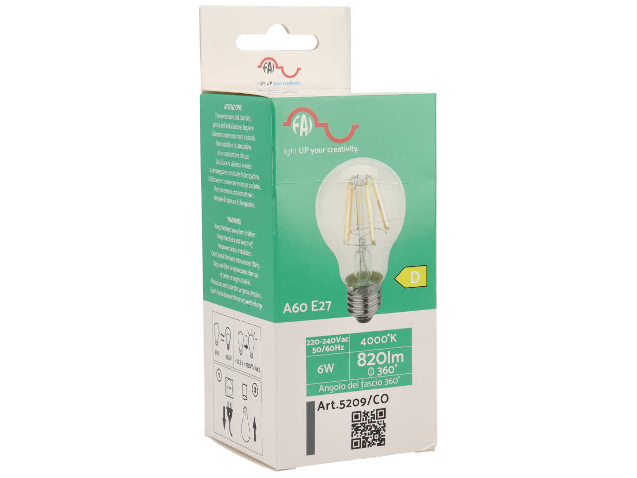 LAMPADA LED 6W E27 BIANCO 5209/CO