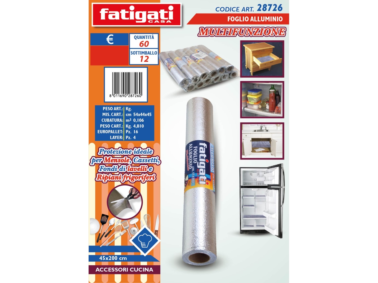 FOGLIO ALLUMINIO MULTI F. 200x45cm28726