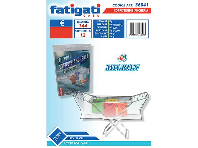 COPRISTENDIBIANCHERIA 150x280cm 36041 COPRISTENDIBIANCHERIA 150x280cm 36041