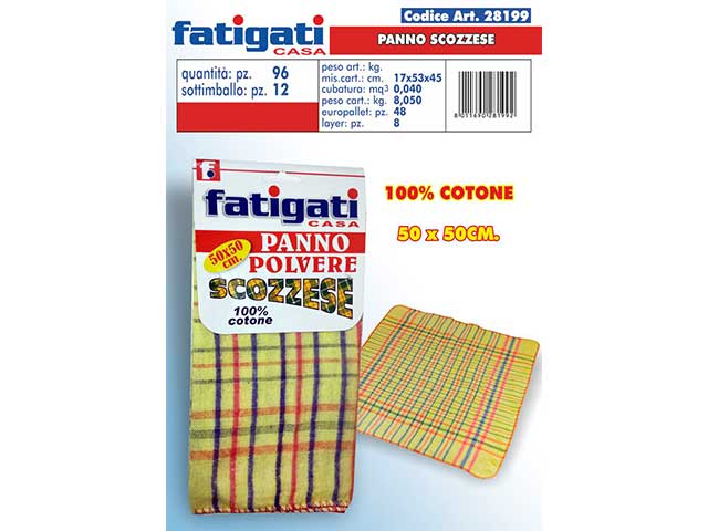 PANNO POLVERE SCOZZESE 50x50cm