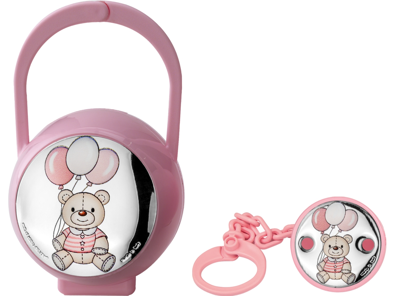 PINZA+SCATOLA CIUCCIO PAL.ROSA AE3218/R PINZA+SCATOLA CIUCCIO PAL.ROSA AE3218/R