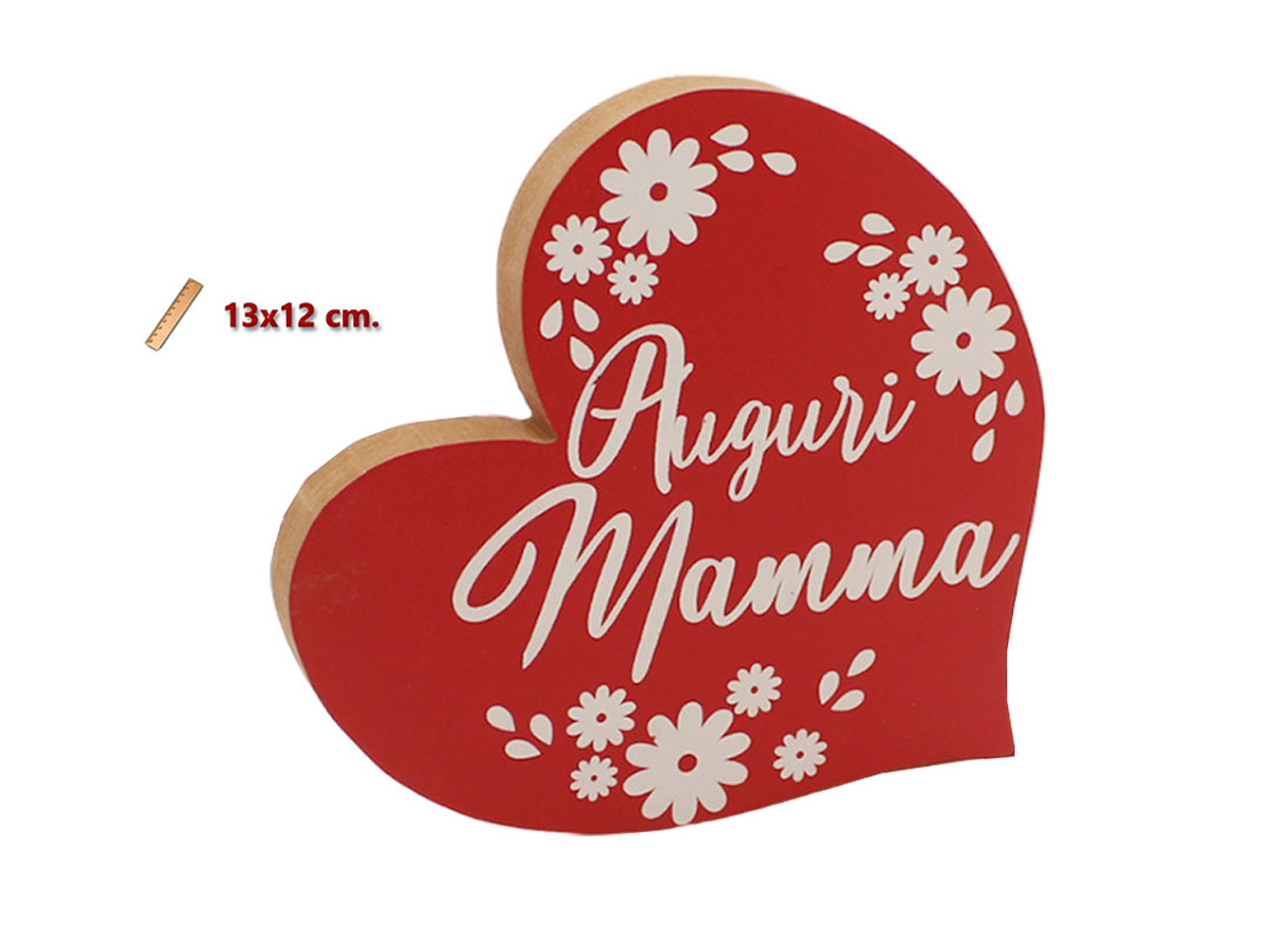CUORE LEGNO AUGURI MAMMA 13X12CM ROSSO 99401 CUORE LEGNO AUGURI MAMMA 13X12CM ROSSO 99401
