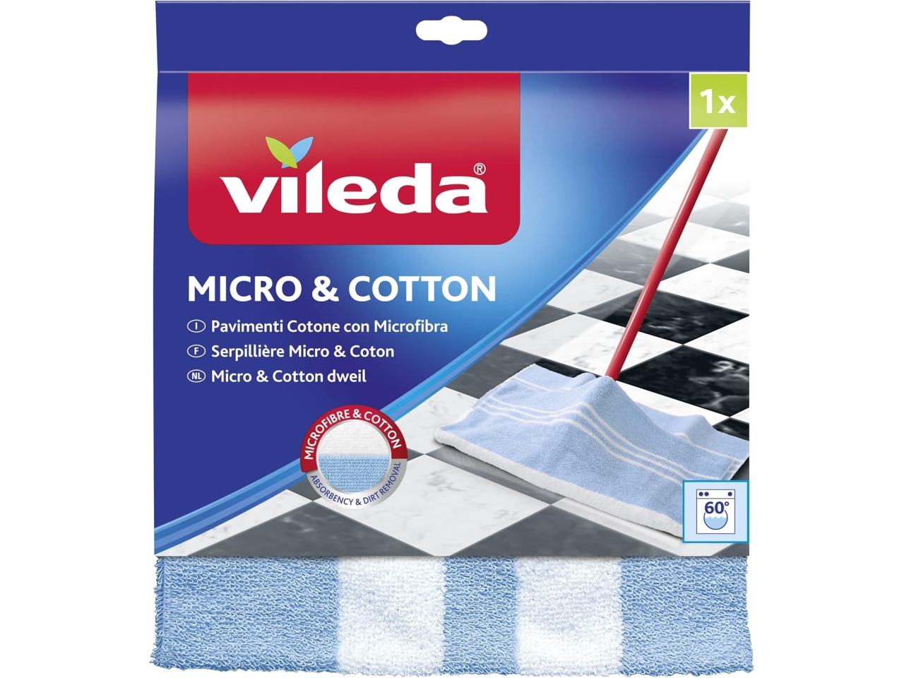 VILEDA PAVIMENTI COTONE E MICROFIBRA 137432
