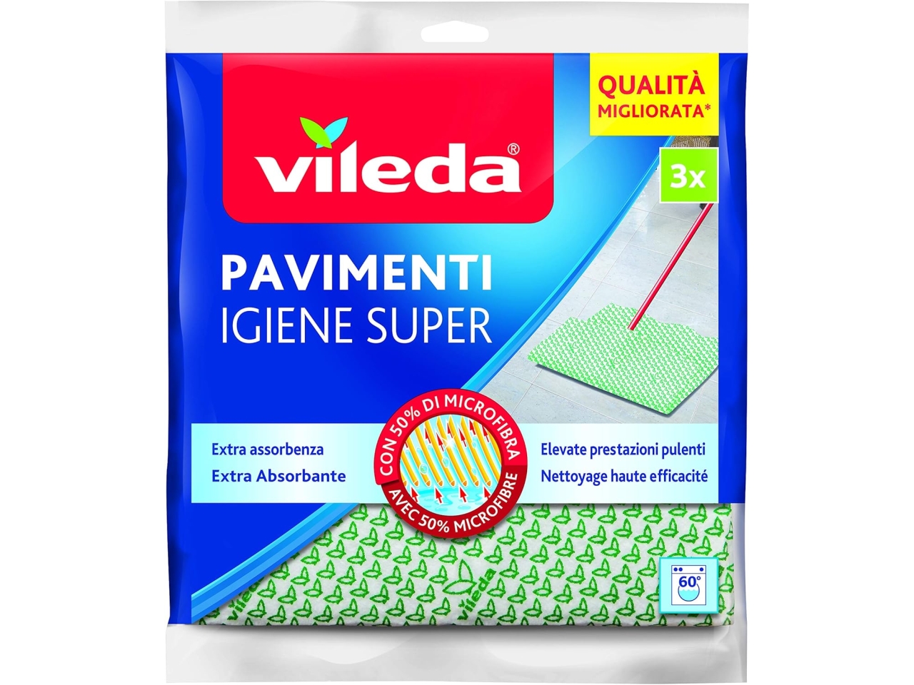 VILEDA PAVIMENTI IGIENE SUPER 3pz141312