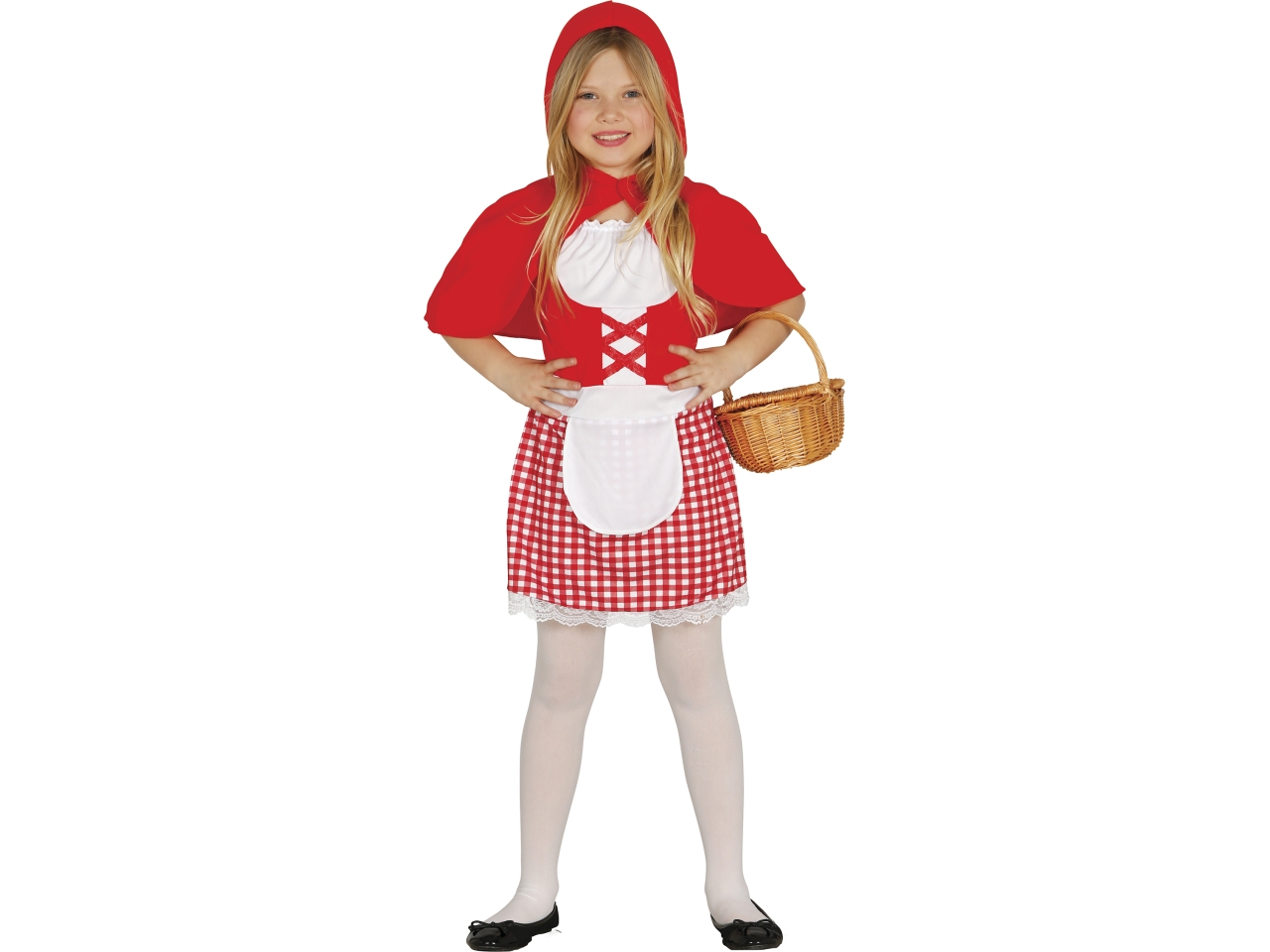 COSTUME RAGAZZINA C/CAPPUCCIO ROSSO 5-6 ANNI 85923