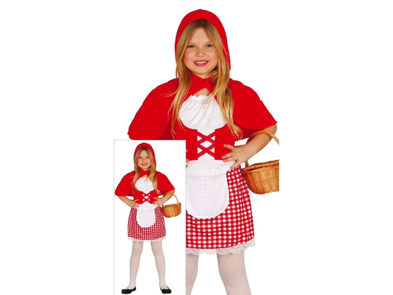 COSTUME RAGAZZINA C/CAPPUCCIO ROSSO 3-4 ANNI 85922