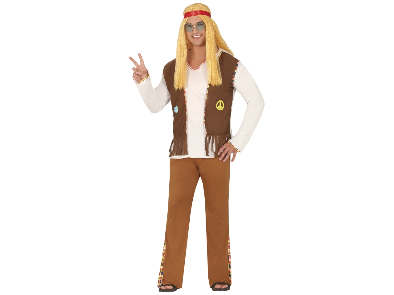 COSTUME ADULTO FIORE HIPPIE UOMO TG.L 52-54 80522