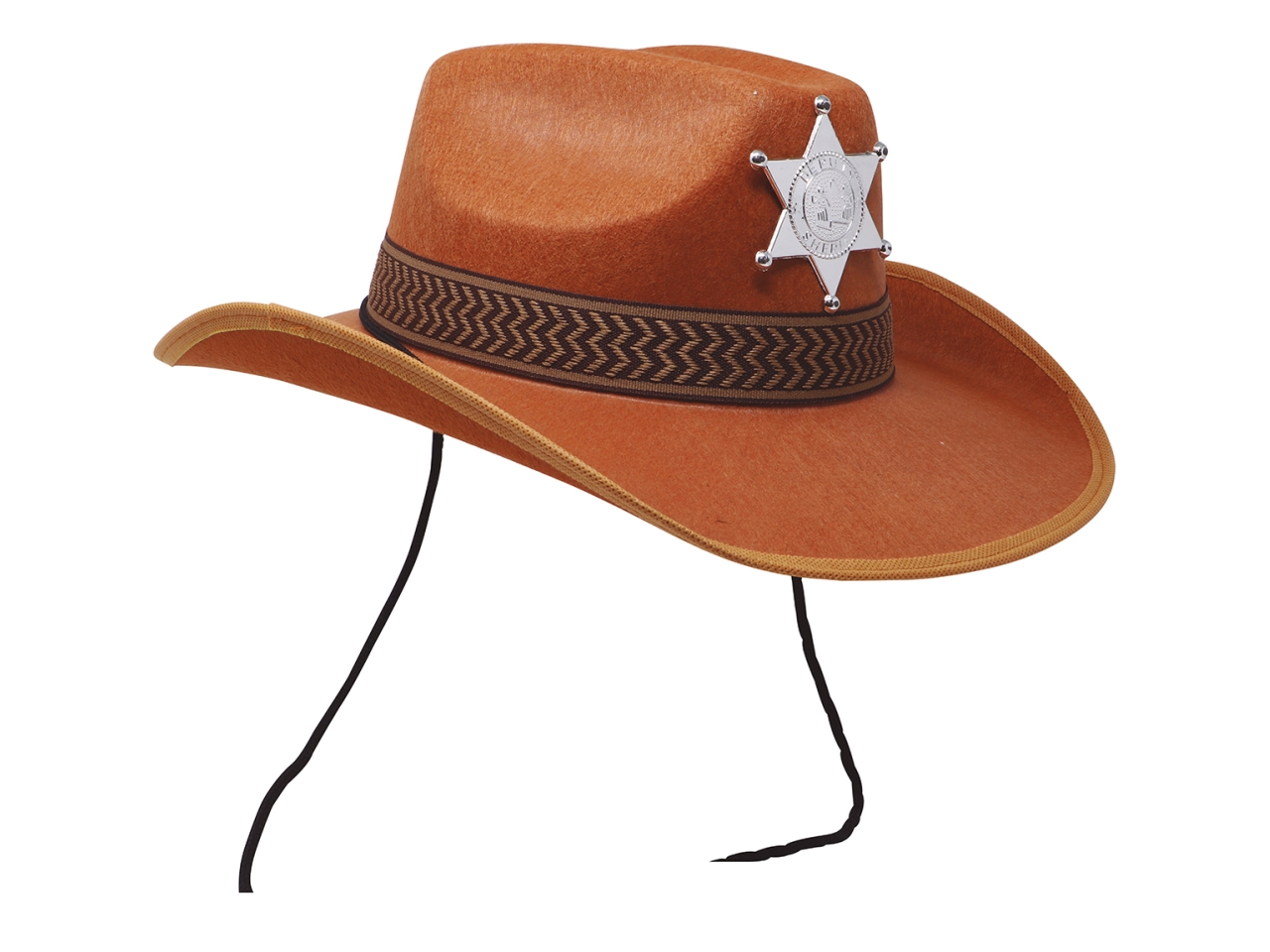 CAPPELLO DA SCERIFFO IN FELTRO MARRONE 13546 CAPPELLO DA SCERIFFO IN FELTRO MARRONE 13546