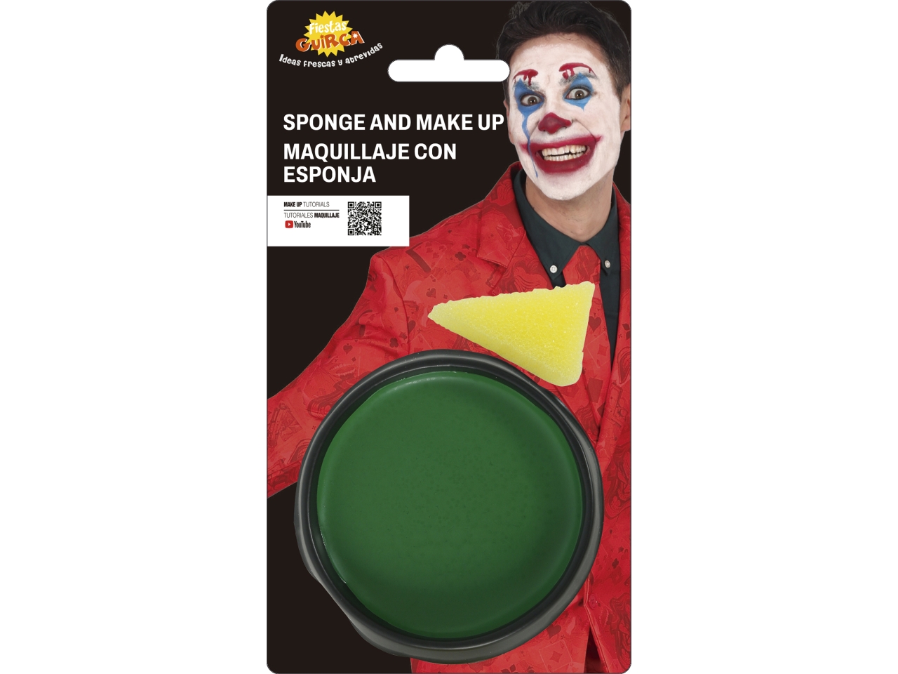 TRUCCO C/SPUGNETTA 9GR VERDE SCURO 15633